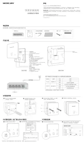 mercury水星MIAP300P套装 V1.0快速安装指南 1.0.0